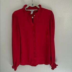 H&M Vibrant Red Button Down Shirt